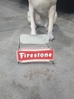 Vintage Firestone Tire Display Rack Stand 1950s Steel Metal Red Bow Tie  516