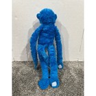 Plush Monkey The Petting Zoo Kids Blue Excellent Glitter Eyes Hanging