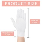 144 Pairs White Cotton Gloves Moisturizing Dry Hands Sleeping Spa Inspection Wor