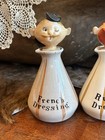 Vintage Holt Howard Pixieware Dressing Cruets Mcm Russian And French Dressing 