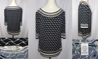 11 Pc Lot Black White Sweater Dress Skirt Womens Workwear Monochrome Abstract