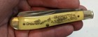 Vintage Schrade Scrimshaw 2 Blade Pocket Knife Ducks Rare Collectible Hunting