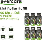 Evercare Pet  Lint Roller Refill  60 Sheet Roll  6 Packs 