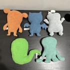Vintage Lot Of 5 Little Ugly Dolls Plush 7   -8    Ice Bat  Ugly Worm  Clinko  Babo