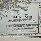 Antique Colorful 1908 Map Of Maine 13 5 X 10 5 Inches