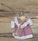 Vintage  Christmas Angel Ornament Hand Made Cloth