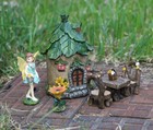 Miniature Fairy Garden Outdoor - Garden Small Fairies Figurines Kit Fairy Hou   