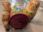 Rare Russian Matryoshka Nesting Dolls Fairytale folklore-5-pc Wooden Set-signed