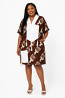 African Ankara Wax Short Summer Dress  Multicolored  One Size  side Pockets