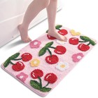 Bath Mats Soft Non Slip Colorful Absorbent Bathroom Rug Carpet For Shower Floor