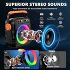 Karaoke Machine With 2 Microphones   Portable Bluetooth Speaker With 80watt