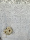 Handmade Crochet Cream 100  Cotton Afghan Blanket Coastal Textured Pinwheel