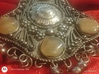 Rare Ancient Amulet Silver Color With Unique Stones Artifact Authentic Amazing
