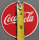 1990 Fridge Metal Magnet Coke Coca-cola Round Magnet Sign   Bottle 2 1 2 