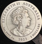 2023   2 Australia Lunar Year 2 Oz Silver Only 1 888 Made 