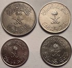 Lot Of 4 Saudi Arabia Coins - 5 10 25 50 Halalas - Lot R