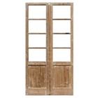 Pair Of Reclaimed 43  French Double Doors With Windows  Ned2595