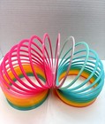 Jumbo Rainbow Slinky Style Coil Spring Toy 5 6 Inch Plastic Giant Large Walking