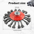 Wire Wheel For 4 1 2 Angle Grinder  5 Pack 4 5 Inch Twist Knotted Wire Brush For