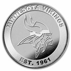 Nfl Minnesota Vikings 1 Oz Silver Round  w box 