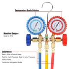Ac Manifold Gauge Set A c Refrigeration 3ft Color Hose Fit R502 R22 R134a R12