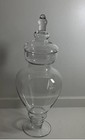 18  Tall Vintage Apothecary Round Glass Pedestal Candy Jar