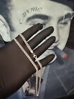 Real 5mm Solid  999 Pure Silver Miami Cuban Mens Boys Chain Necklace