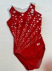 Gk Elite Gymnastics Leotard Patriotic Team Team Usa Olympic Red Flag Star Sz  As