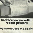 Kodak Microfilm Reader Printer 1970s Print Advertisement