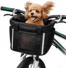 Bike Basket  Folding Small Pet Cat Dog Carrier Front Removable Bicycle Handle   