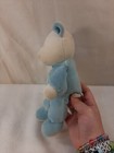 Russ Berrie Plush Baby Teddy Bear Stuffed Animal Toy Rattle Blue Vintage Soft