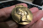 Antique Italian Art Nouveau Bronze Medallion Collegio Leonardo Da Vinci C  1919