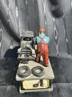 Vintage Cast Iron Full Service Mechanical Coin Bank Garage Auto Repair Shop
