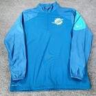 Miami Dolphins Nike Onfield Jacket Men Large 1 4 Zip Nfl Jim Arthur Tag Pullover
