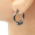 Fashion Simple Punk Stainless Steel Men s Women s Hoop Huggie Earrings Ear Studs