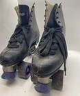 Vintage Chicago Roller Skates Mens Size 10 Black Lace Up Blue Wheels