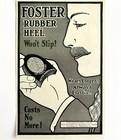 1904 Foster Rubber Heel Advertisement Shoes Fashion Ephemera 7 5 X 4 75 