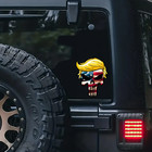 Trump Badass Patriotic Punisher Skull American Flag 2024 Vinyl Decal Sticker 318