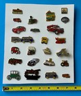 24 Vintage Vehicle Lapel Pins Car Truck Boat Train Ship Firetruck Trans Am