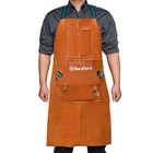 Duratech Leather Apron 36  Welding Apron Heat Flame Resistant Work Apron 6pocket