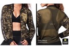 Zumba Dance Tribe Mesh Gold Foil Jacket Jumper Cardigan Rare Ellitezwear Xs Nwot
