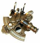 Vintage Maritime Brass Nautical Sextant Leather Case Kelvin Hughes London 1917