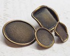 4 Vintage Industrial Steampunk Brass Mesh Buttons   Mother Daughter Sets