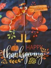 Happy Thanksgiving House Flag Banner New 40 -28  Garden Gobble Turkey