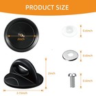 2 Pack Universal Pot Lid Replacement Knob  Compatible With Crockpot Black