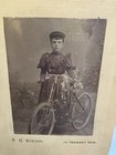 1890s Victorian Lady Bicycle Bike Cabinet Photo Card R g  Dobson Boston  Ma