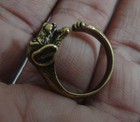 Vintage Style Brass Cool Lovely Dog Animal Statue Finger Ring Us 7-8