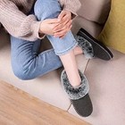 Everfoams Women s Memory Foam Bootie Slippers Non-slip Indoor Shoes Black  8 