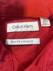 Calvin Klein Boys Slim Fit Solid Stretch Poplin Shirt Red Size 10 Nwot