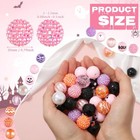 Huquary 40 Pcs 20mm Bead For Pen Rhinestone Black orange pink Halloween
